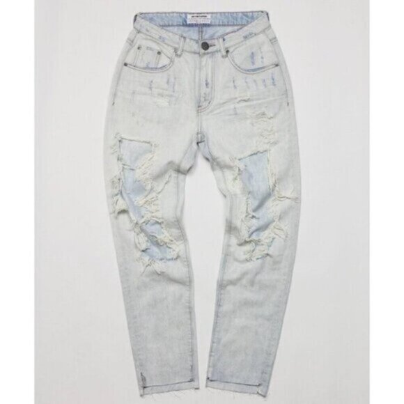 Free People One Teaspoon Awesome Baggies Jeans Straight Leg High Waist 24 - Picture 6 of 15